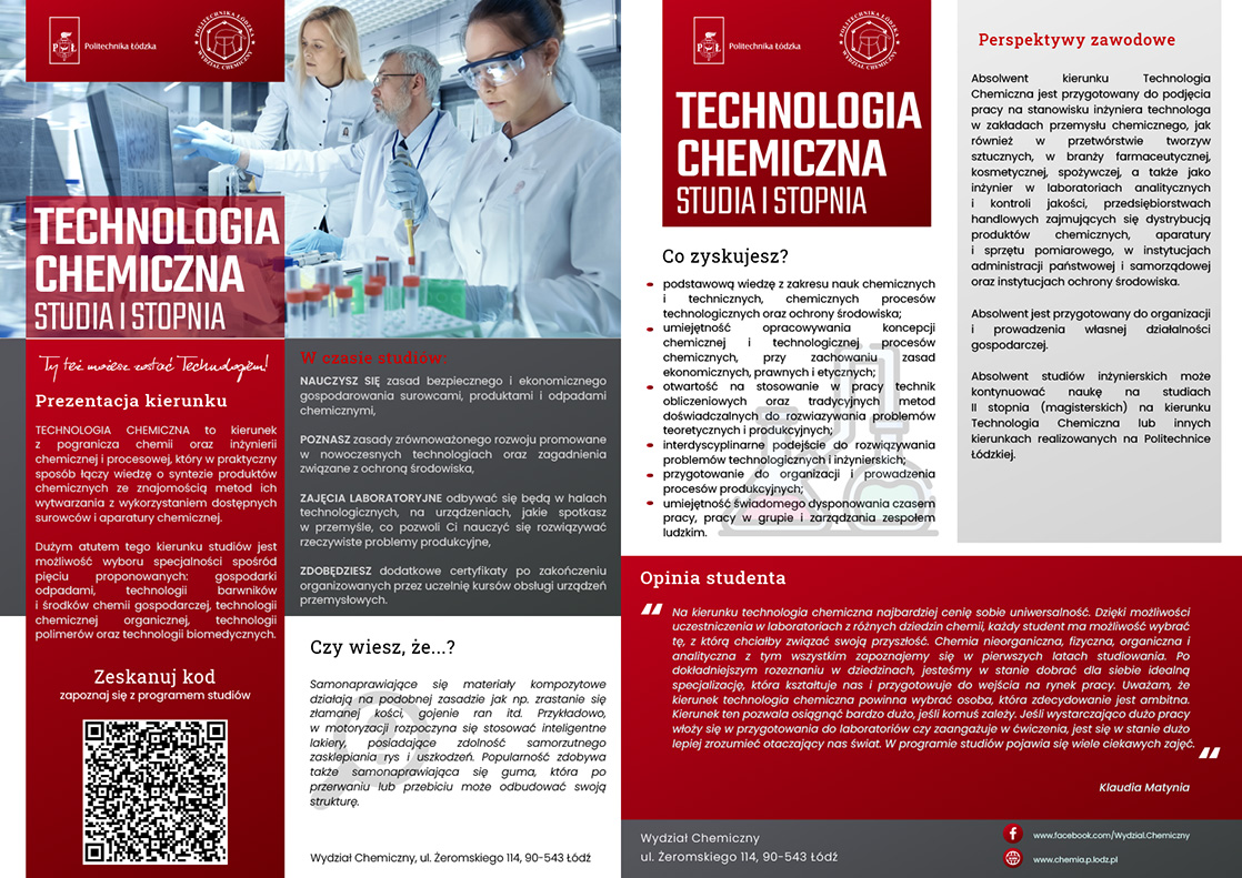 Techologia chemiczna - 1 stopień