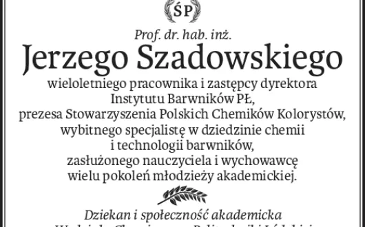 Pogrzeb prof. dr hab. J. Szadowskiego