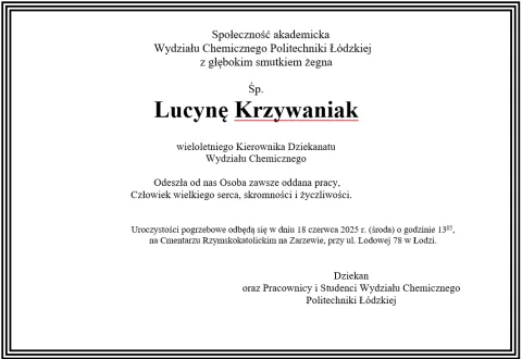 śp. Lucyna Krzywaniak